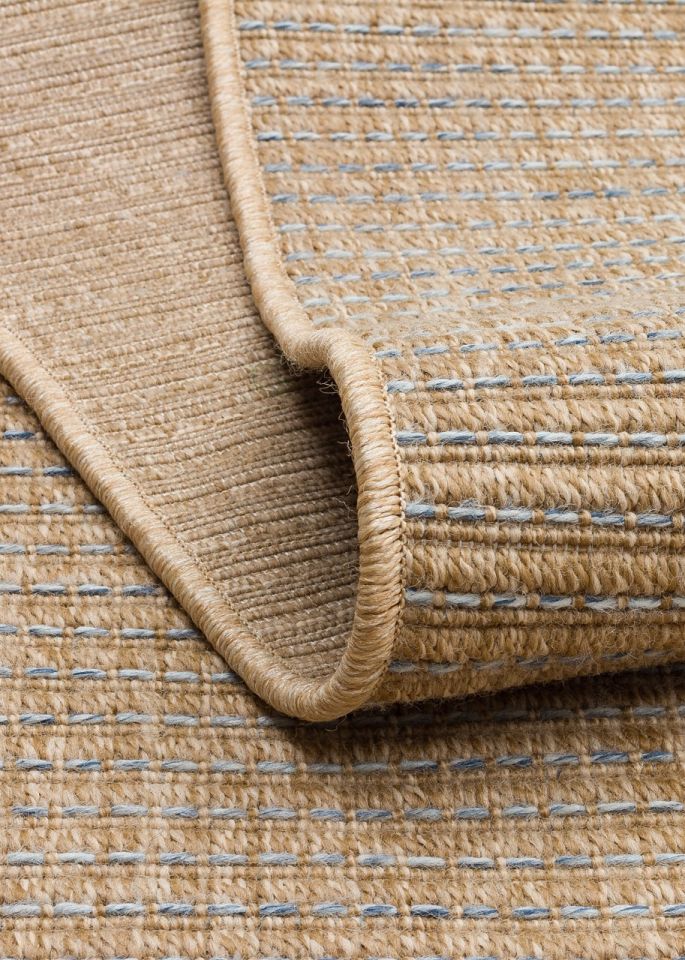 Avina Serisi Natural/Mavi Kolay Temizlenebilir Sisal Halı EH-54