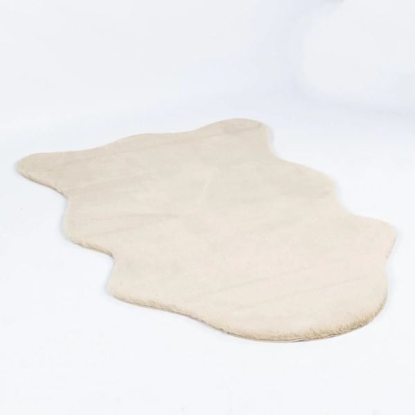 Cloud Serisi Makinede Yıkanabilir Yüksek Kalite Bej Peluş Halı NX-101