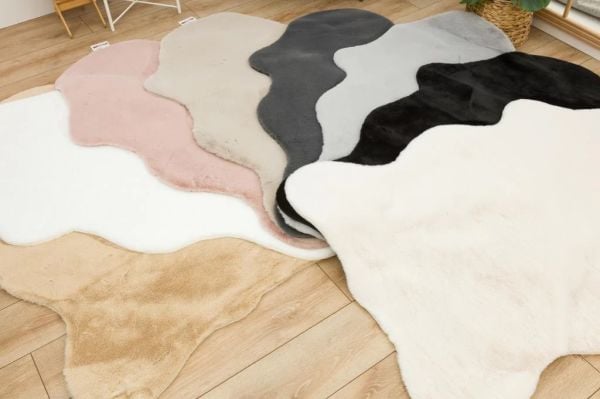 Cloud Serisi Makinede Yıkanabilir Yüksek Kalite Bej Peluş Halı NX-101