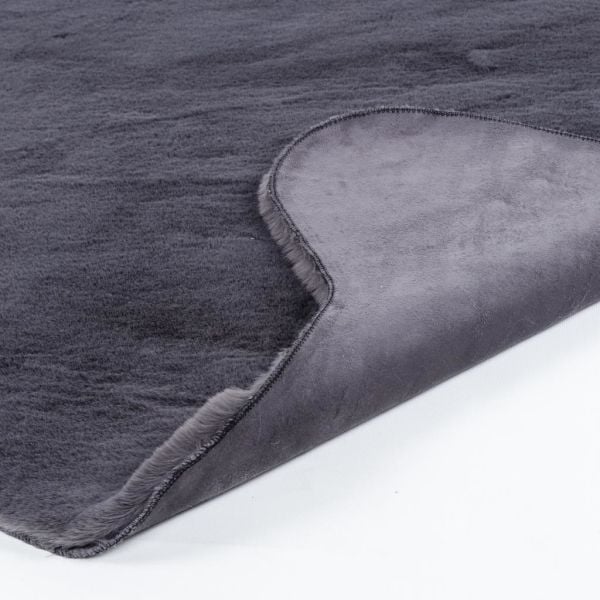 Cloud Serisi Makinede Yıkanabilir Yüksek Kalite Antrasit Peluş Halı NX-102