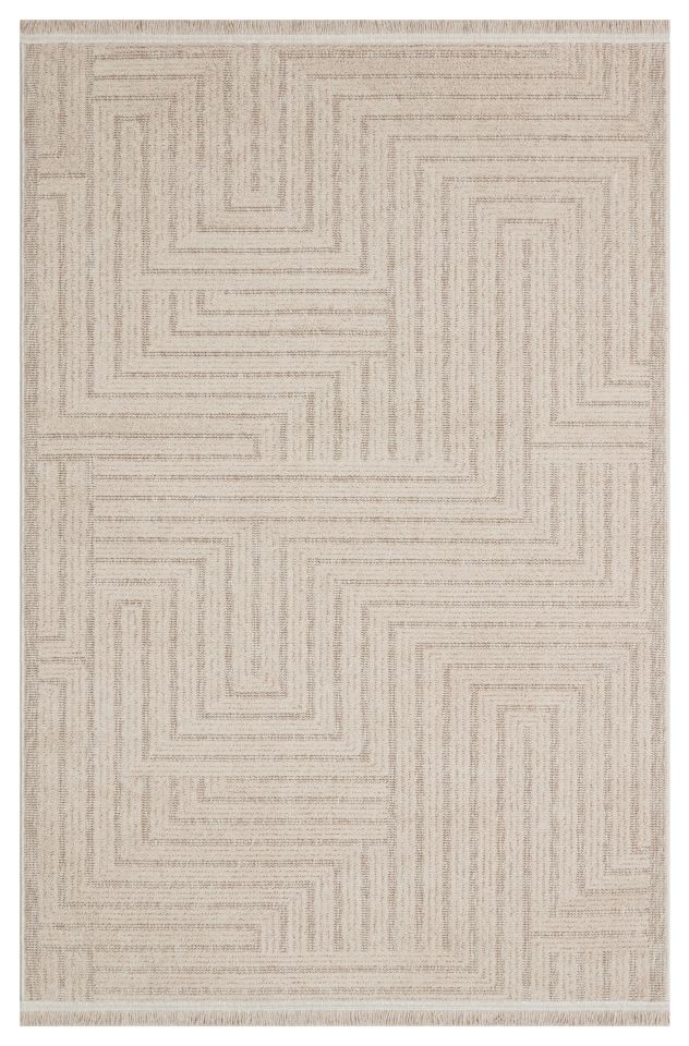 Cosmos Serisi Yumuşak Dokuma Modern Bej Renk Halı TH-177