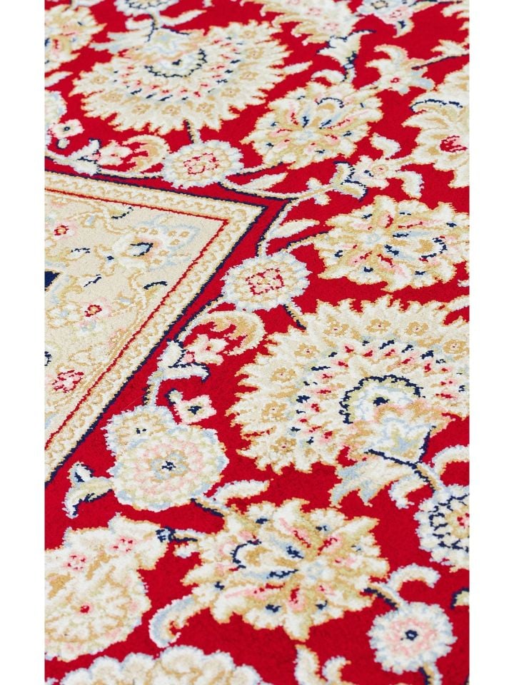 Mirza Serisi 2 Milyon Uç Sıklığı ile Dokunan Klasik Desenli İpeksi Viskon Halı NX-715