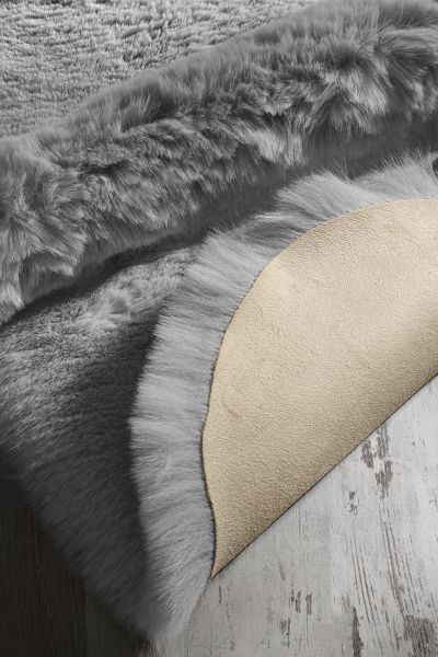 Cloud Serisi Makinede Yıkanabilir Yüksek Kalite Gri Peluş Halı NX-105