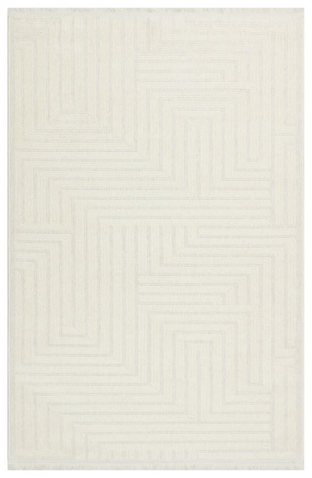 Cosmos Serisi Yumuşak Dokuma Modern Krem Renk Halı TH-179