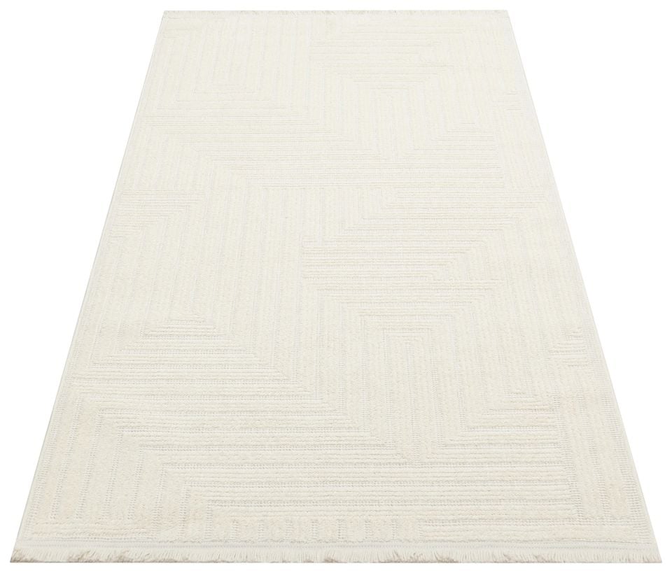 Cosmos Serisi Yumuşak Dokuma Modern Krem Renk Halı TH-179