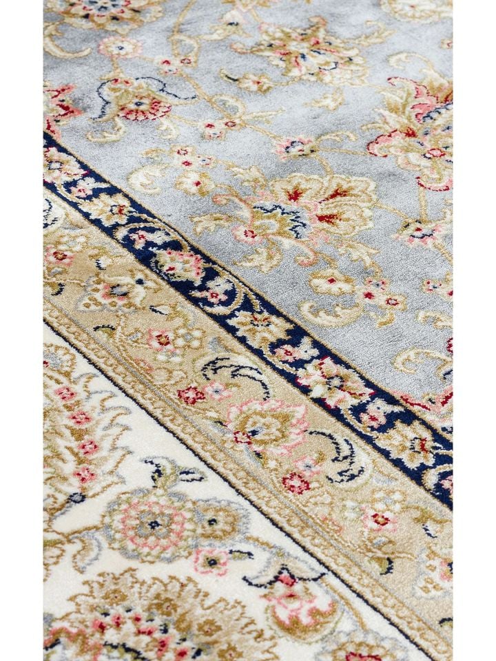 Mirza Serisi 2 Milyon Uç Sıklığı ile Dokunan Klasik Desenli İpeksi Viskon Halı NX-716