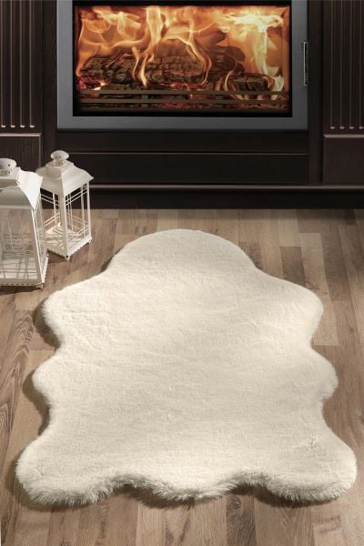 Cloud Serisi Makinede Yıkanabilir Yüksek Kalite Krem Peluş Halı NX-106