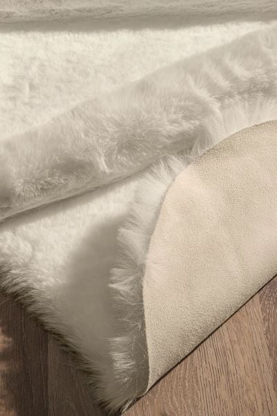 Cloud Serisi Makinede Yıkanabilir Yüksek Kalite Krem Peluş Halı NX-106