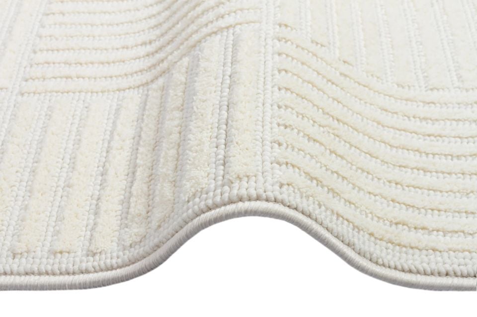 Cosmos Serisi Yumuşak Dokuma Modern Krem Renk Halı TH-180