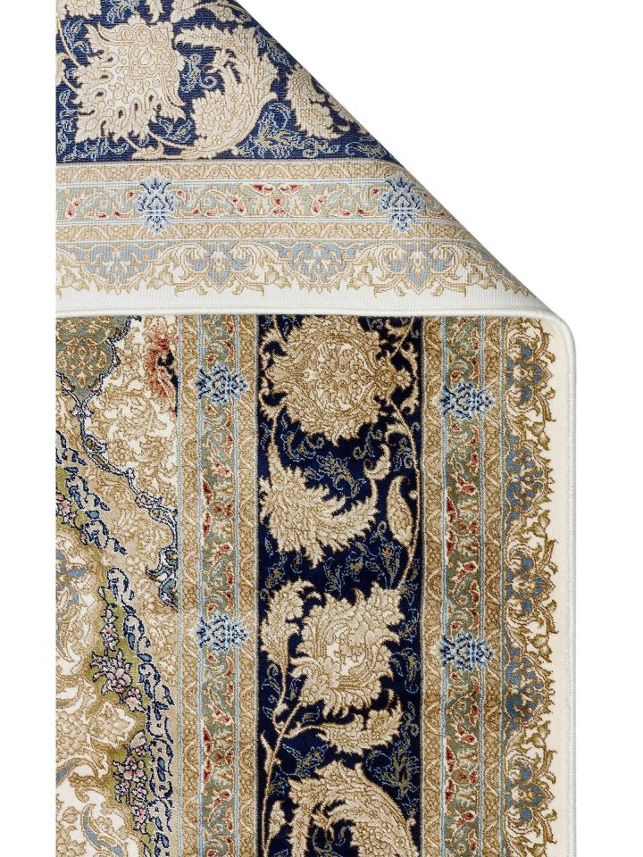 Mirza Serisi 2 Milyon Uç Sıklığı ile Dokunan Klasik Desenli İpeksi Viskon Halı NX-718