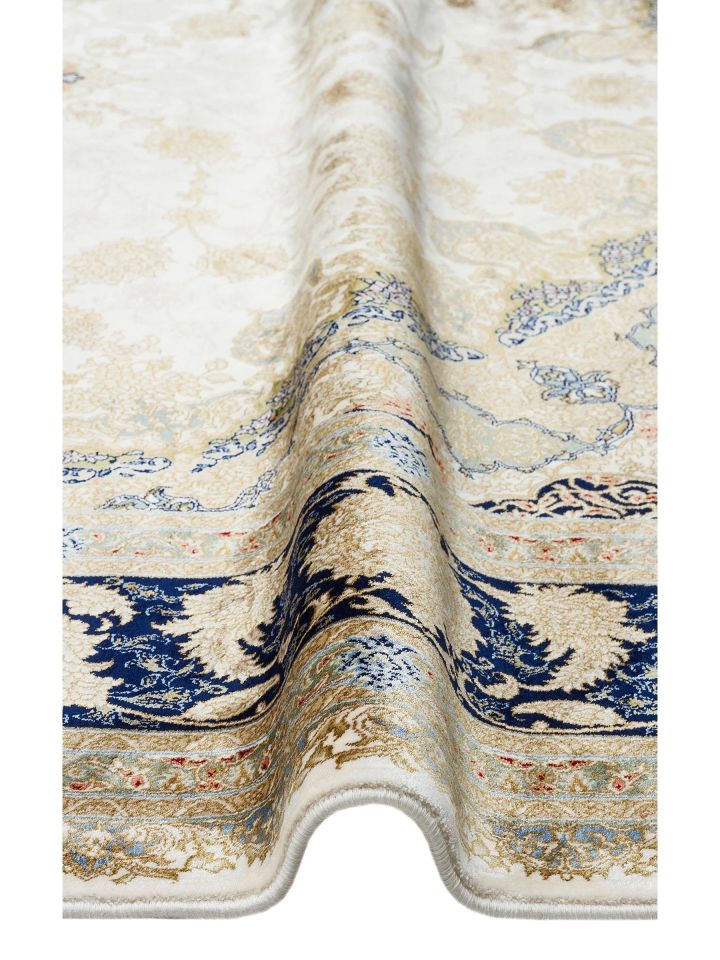 Mirza Serisi 2 Milyon Uç Sıklığı ile Dokunan Klasik Desenli İpeksi Viskon Halı NX-718