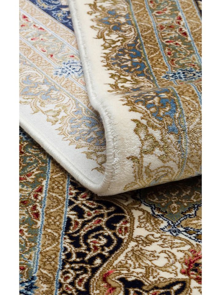 Mirza Serisi 2 Milyon Uç Sıklığı ile Dokunan Klasik Desenli İpeksi Viskon Halı NX-718