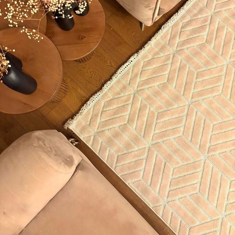 FIRSAT ÖLÇÜ Bej Renk Modern Halı 80x150