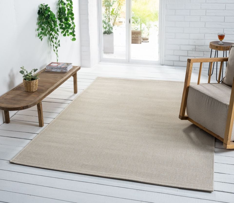 Avina Serisi Krem Kolay Temizlenebilir Sisal Halı SH-53