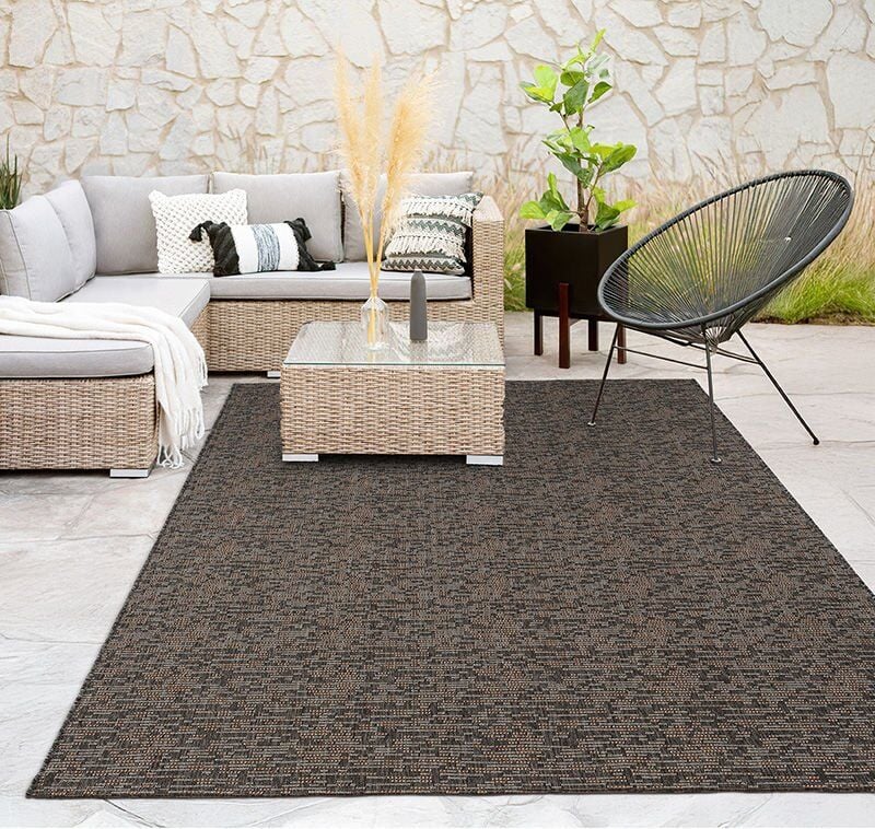 FIRSAT ÖLÇÜ Antrasit Kolay Temizlenebilir Sisal Halı 80x150