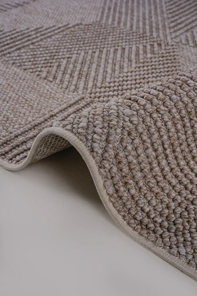 Clam Serisi Bukle Modern Bej Renk Halı GH-3007B