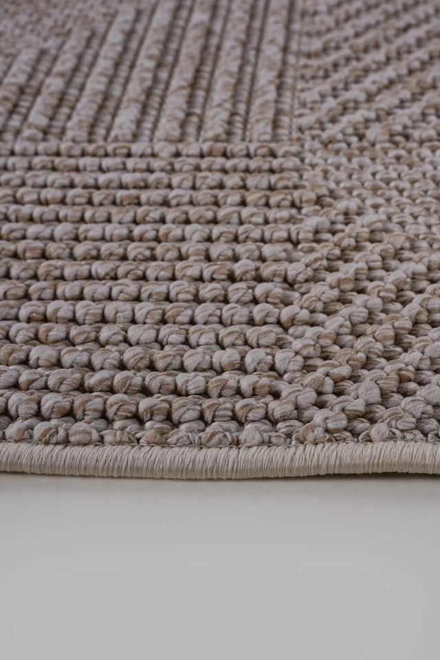 Clam Serisi Bukle Modern Bej Renk Halı GH-3007B