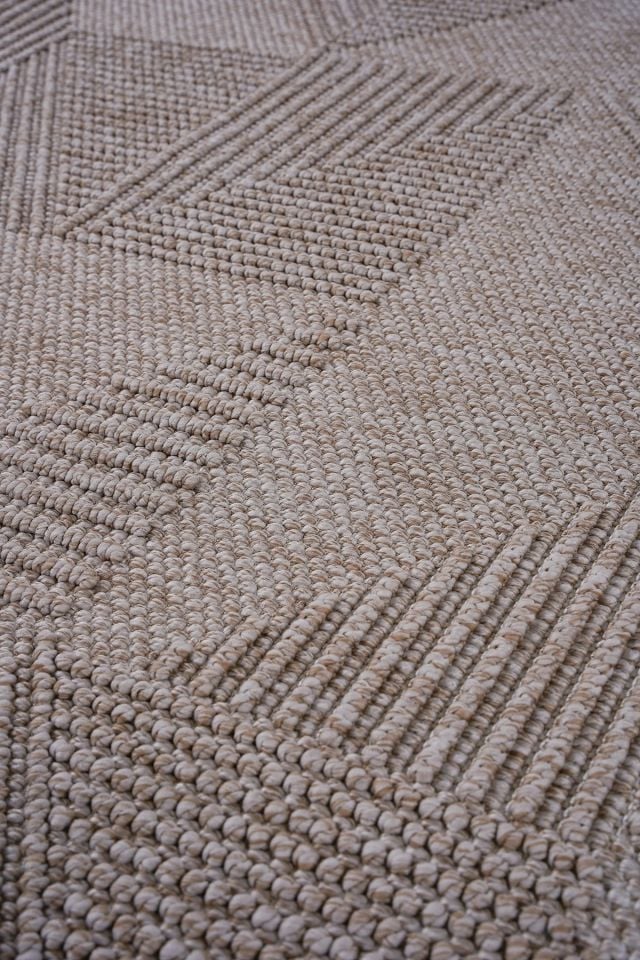 Clam Serisi Bukle Modern Bej Renk Halı GH-3007B