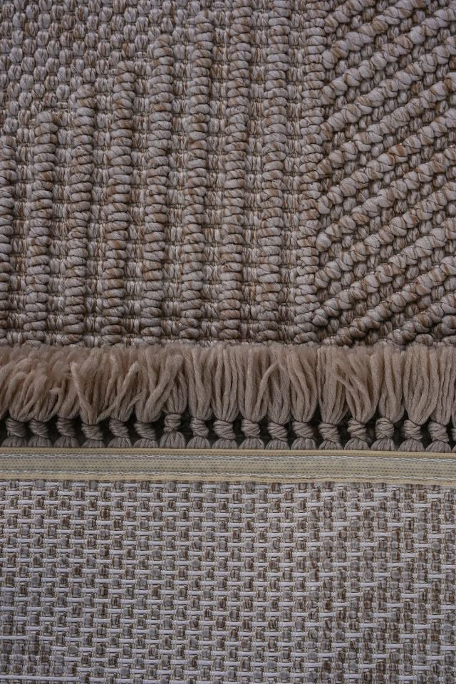 Clam Serisi Bukle Modern Bej Renk Halı GH-3007B