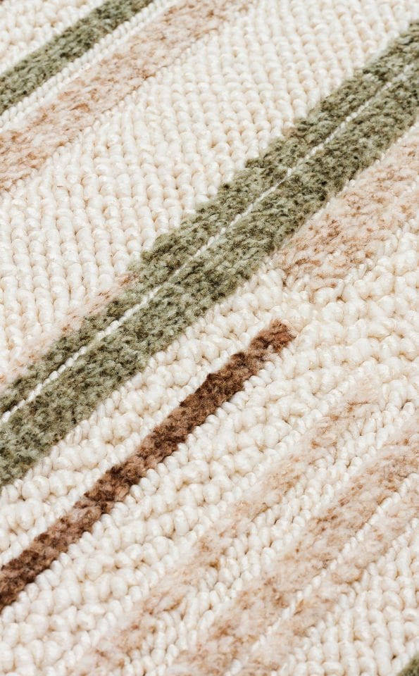 Cosmos Serisi Yumuşak Dokuma Modern Yeşil/Kahve Renk Halı EH-182