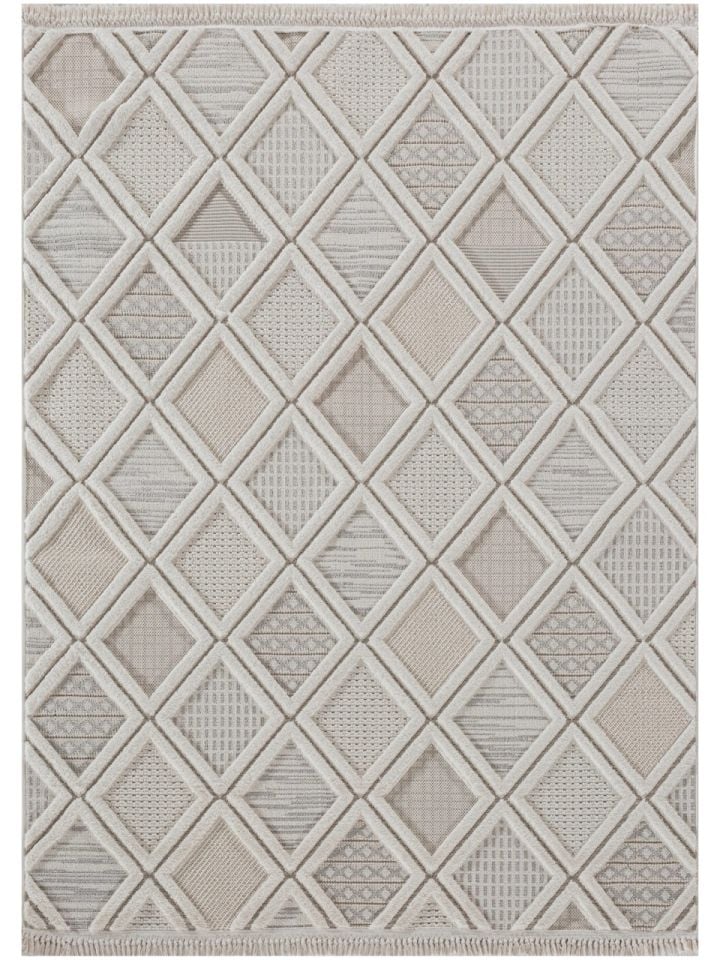 Madra Serisi Hav Toz Vermeyen Modern Dayanıklı Gri Halı GH-1086