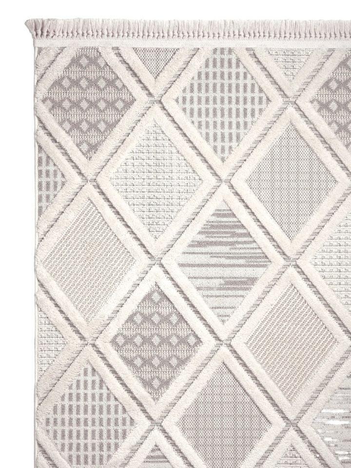 Madra Serisi Hav Toz Vermeyen Modern Dayanıklı Gri Halı GH-1086