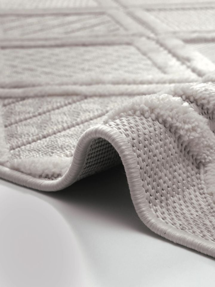 Madra Serisi Hav Toz Vermeyen Modern Dayanıklı Gri Halı GH-1086