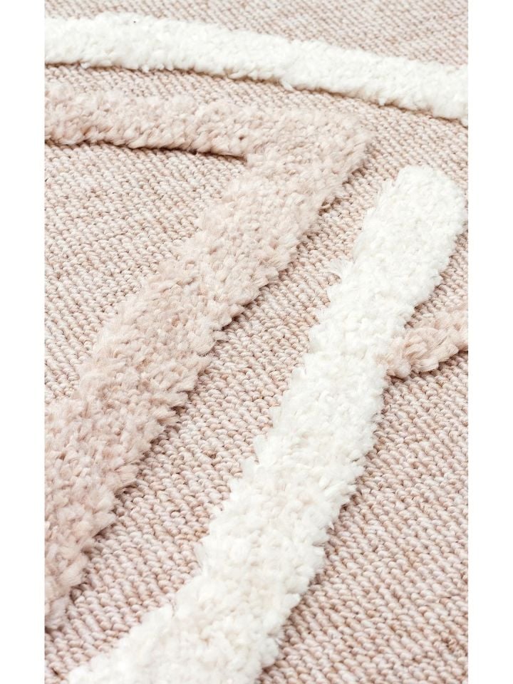 Bony Serisi Bej Renk Yumuşak Modern Halı EH-351