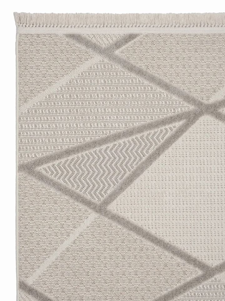 Madra Serisi Hav Toz Vermeyen Modern Dayanıklı Gri/Krem Halı GH-1087G