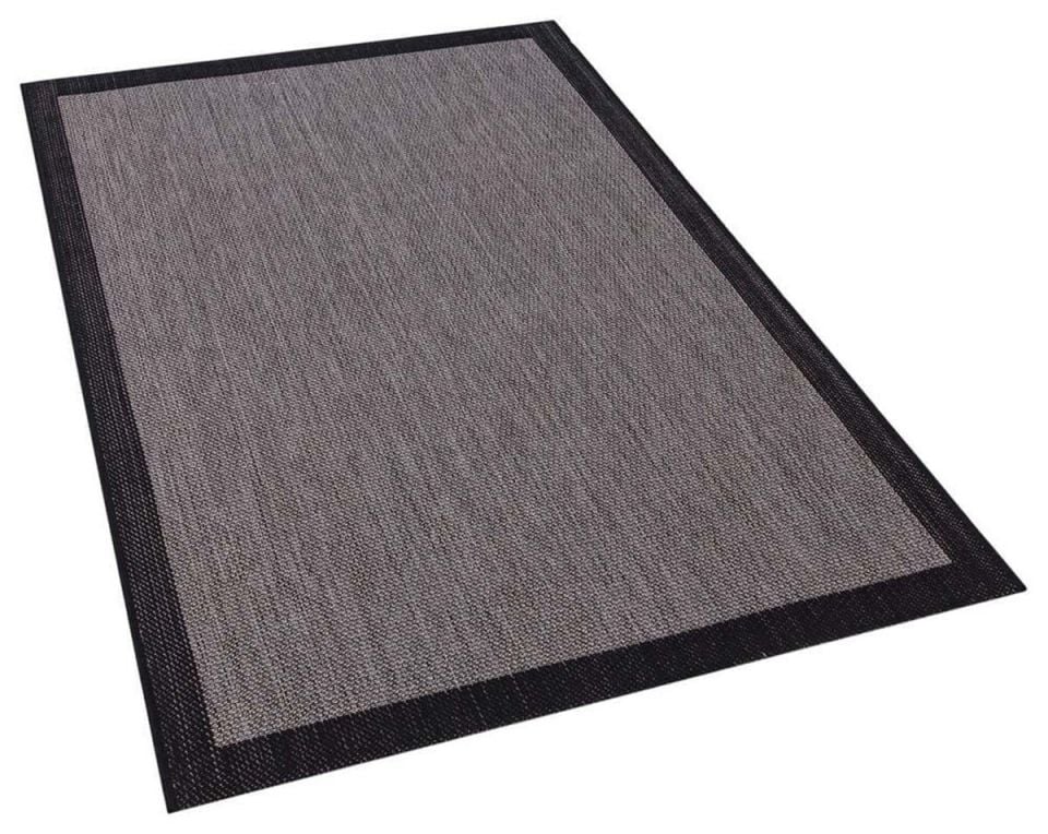 Alfa Serisi Makinede Yıkanabilir Gri/Siyah Sisal Halı NX-40