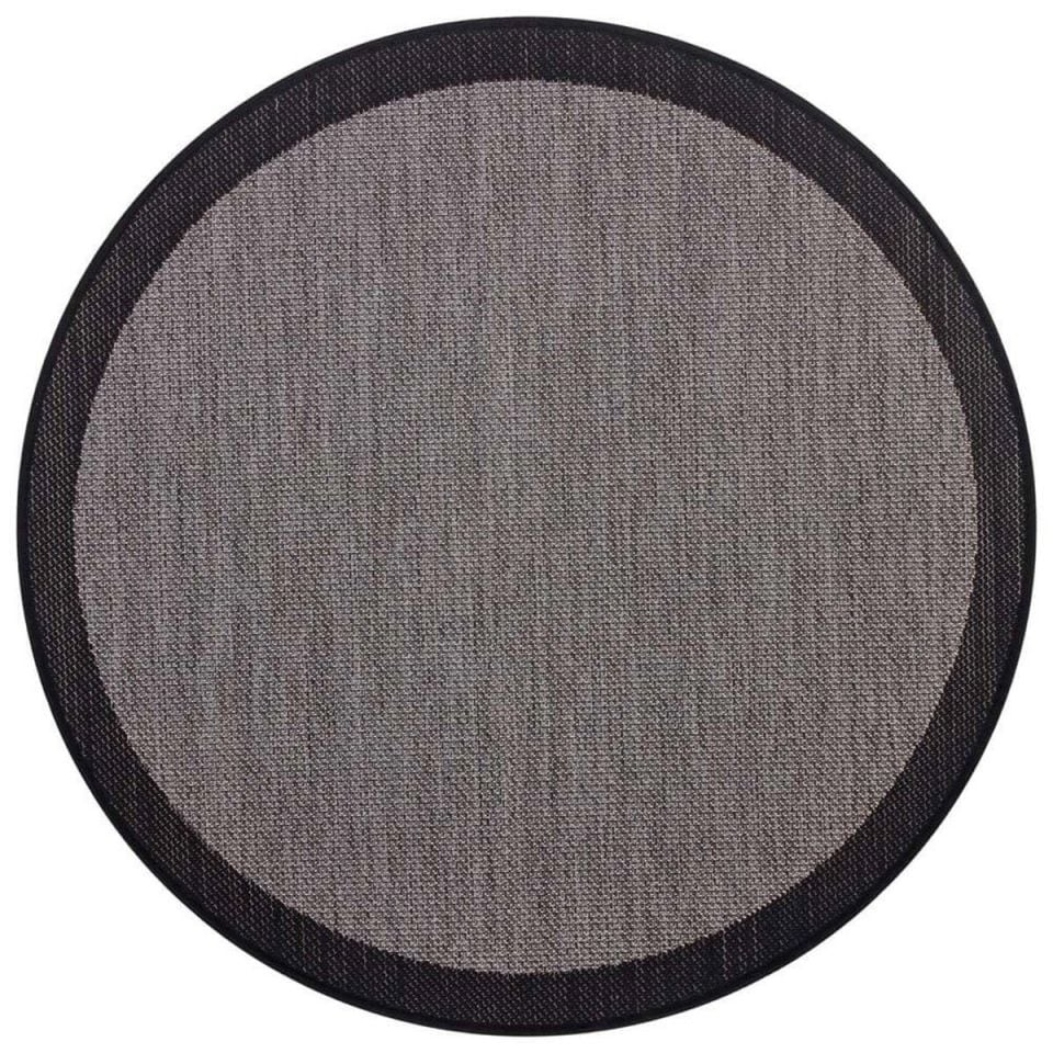 Alfa Serisi Makinede Yıkanabilir Gri/Siyah Sisal Halı NX-40