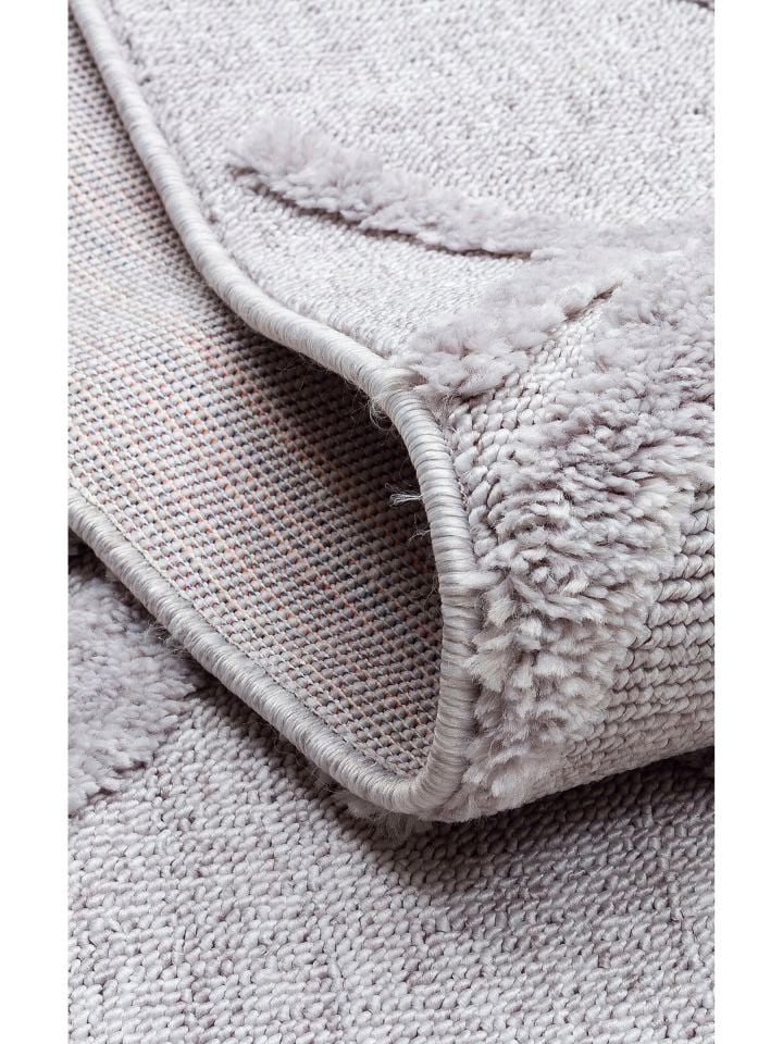 Bony Serisi Gri Renk Yumuşak Modern Halı EH-352