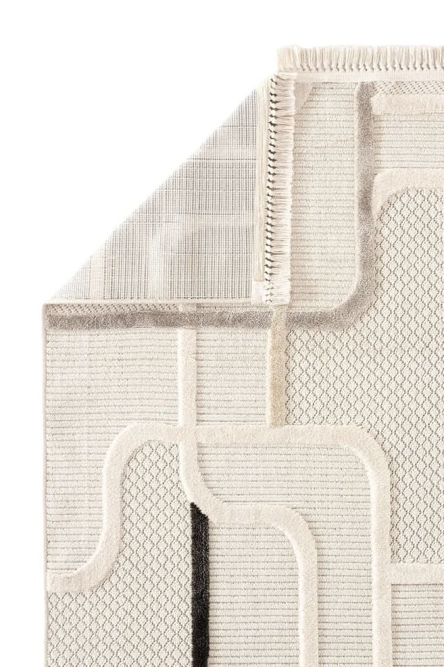 Madra Serisi Hav Toz Vermeyen Modern Dayanıklı Bej Halı GH-1088M