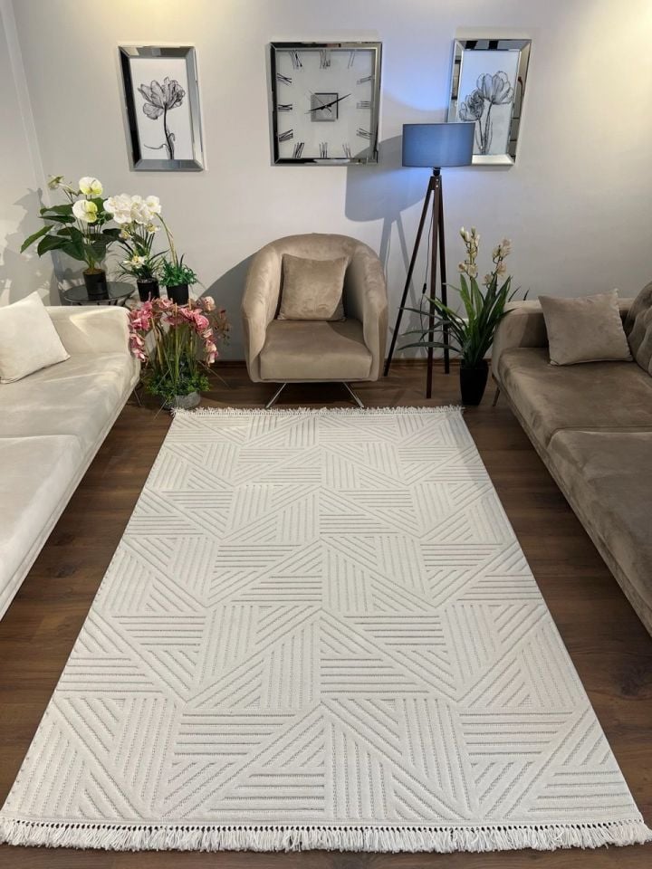 FIRSAT ÖLÇÜ Krem Renk Modern Halı