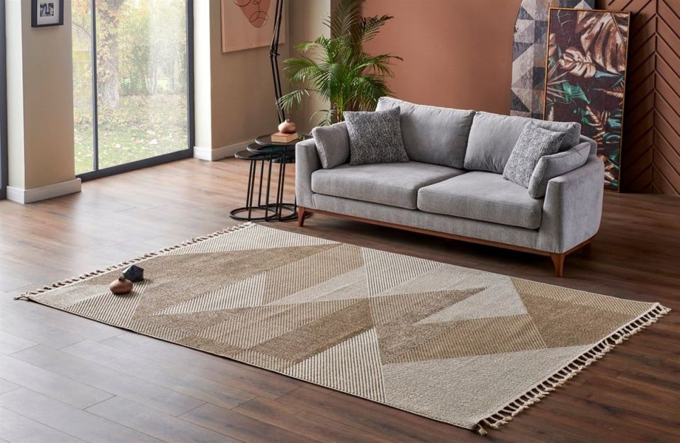 FIRSAT ÖLÇÜ Bej Renk Modern Halı