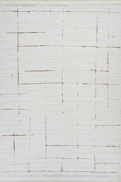 Polo Serisi Beyaz/Multi Modern Halı NX-6942