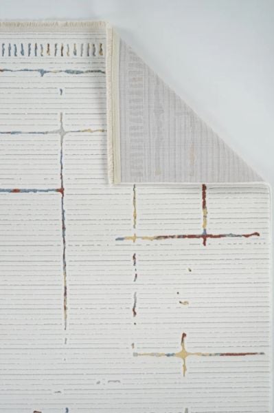 Polo Serisi Beyaz/Multi Modern Halı NX-6942