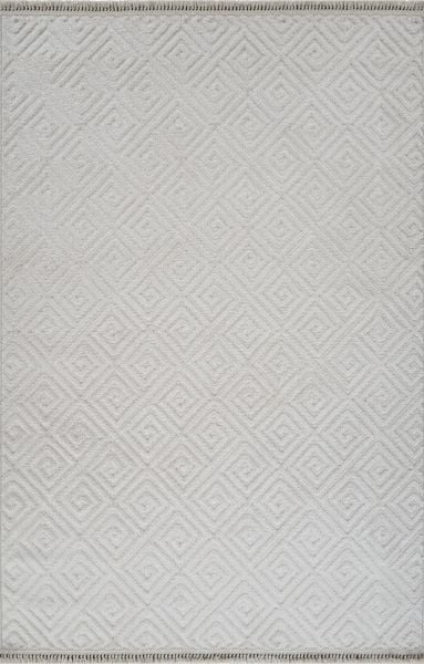 Madra Serisi Hav Toz Vermeyen Modern Dayanıklı Krem/Bej Halı AP-6812