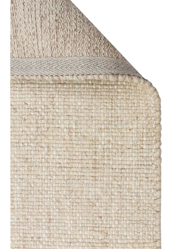 Sia Serisi %80 Yün ve %20 Viskon Harmanlı Kalın Dokulu Bej İskandinav Halı NX-3722