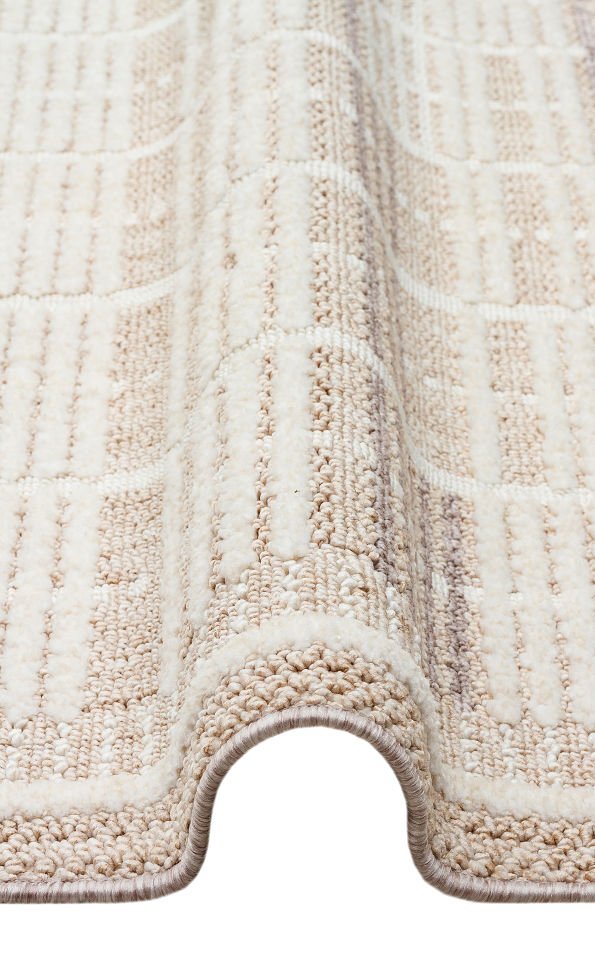 Cosmos Serisi Yumuşak Dokuma Modern Bej/Gri Renk Halı EH-189