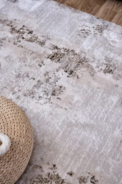 Vera Serisi Bej Makine Dokuma Halısı AP-6212