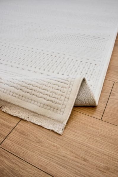 Polo Serisi Beyaz/Gri Modern Halı NX-6921