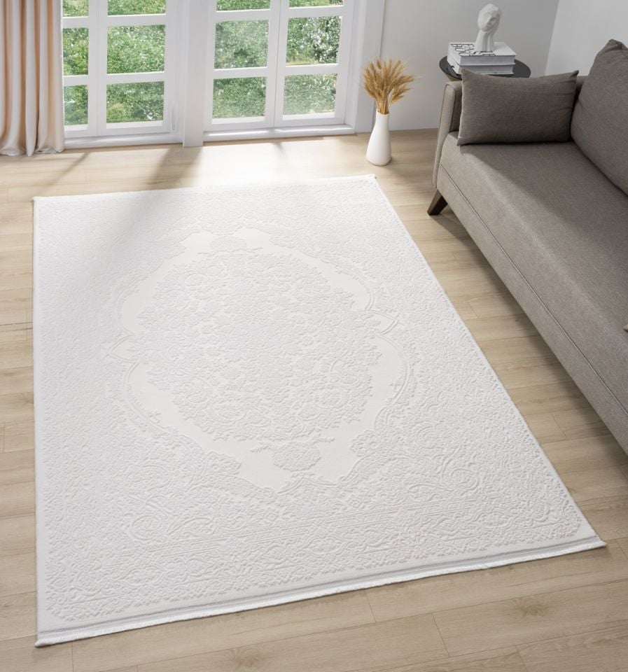 Monza Serisi Krem Renk Akrilik Halı SH-0561