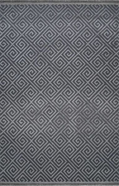 Madra Serisi Hav Toz Vermeyen Modern Dayanıklı Antrasit Halı AP-6815