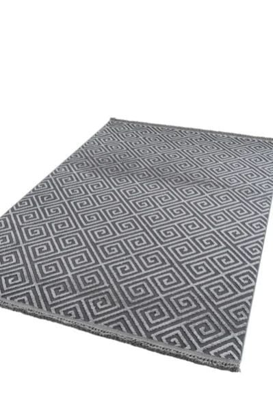 Madra Serisi Hav Toz Vermeyen Modern Dayanıklı Antrasit Halı AP-6815