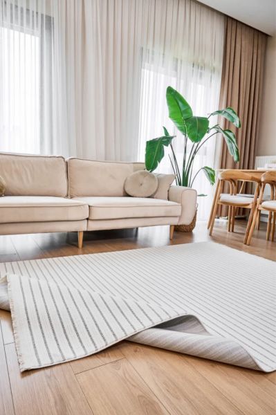 Polo Serisi Beyaz/Gri Modern Halı NX-6931