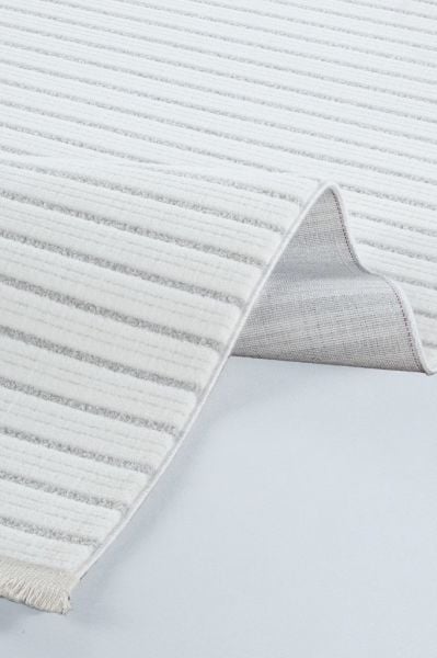 Polo Serisi Beyaz/Gri Modern Halı NX-6931