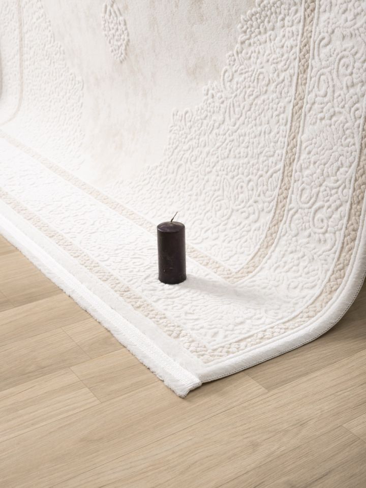 Monza Serisi Bej Renk Akrilik Halı SH-0562