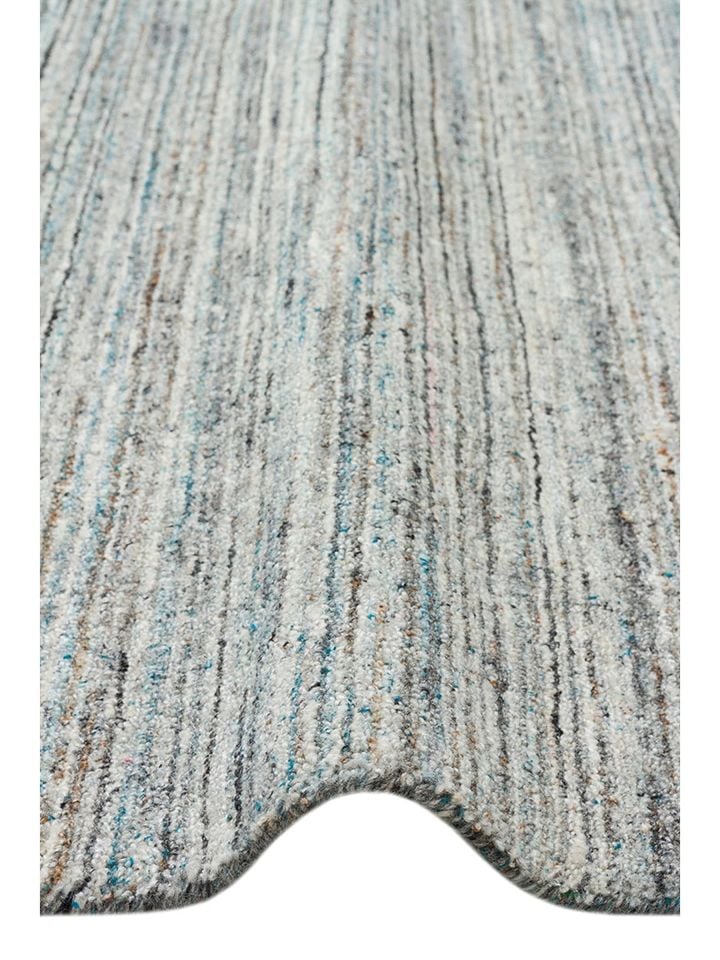 Runa Serisi %70 Yün ve %30 Viskon Harmanlı Mavi İskandinav Halı NX-3728