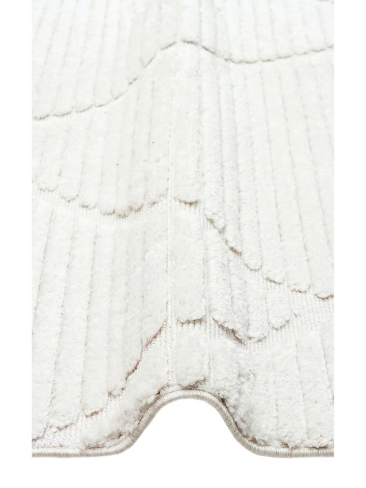 Bony Serisi Krem Renk Yumuşak Modern Halı EH-360